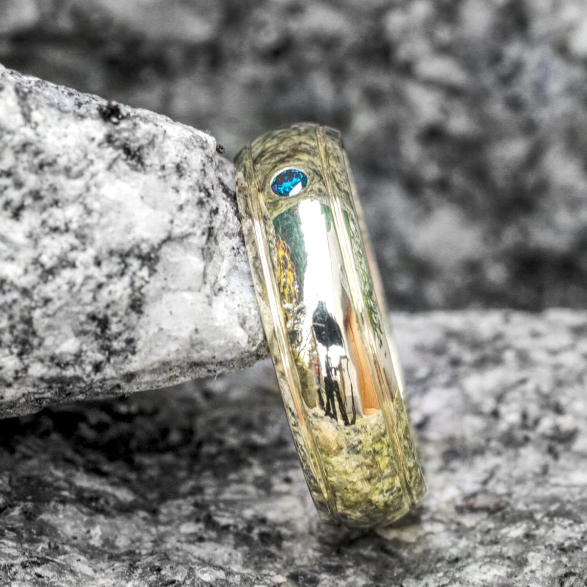 Ring blauer Brillant – Bild 3