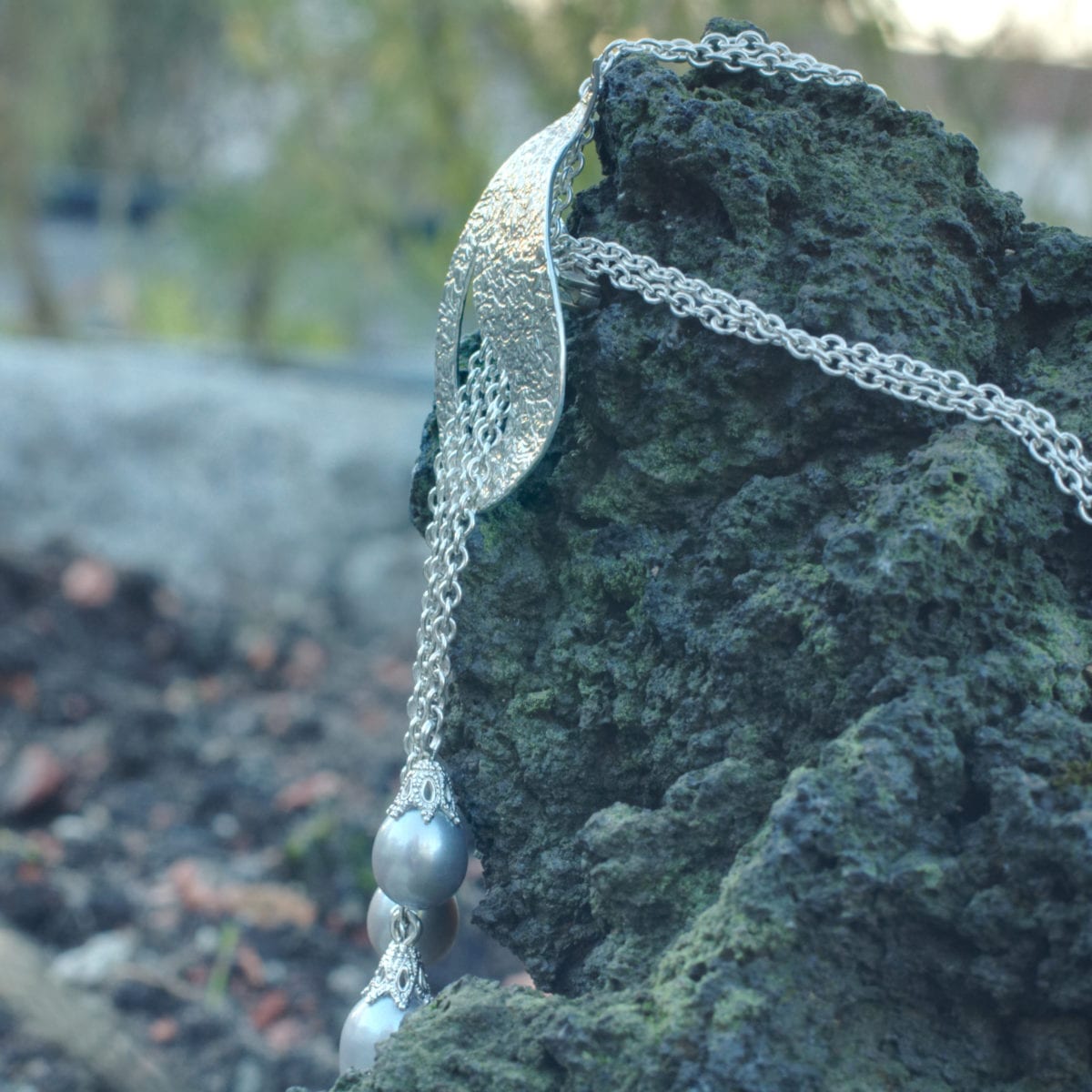 Collier 4 Perlen – Bild 4