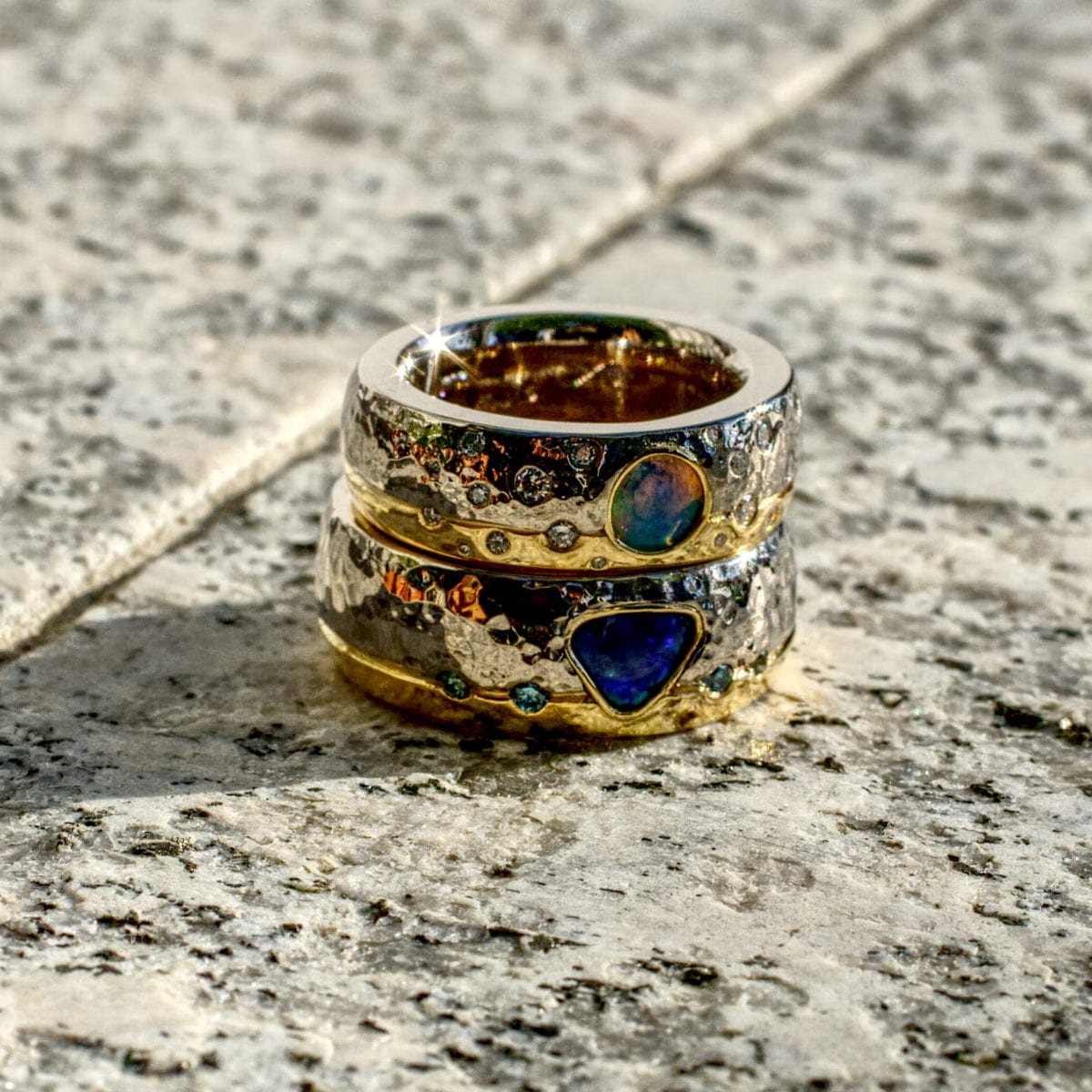 Eheringe mit Opal – Bild 12