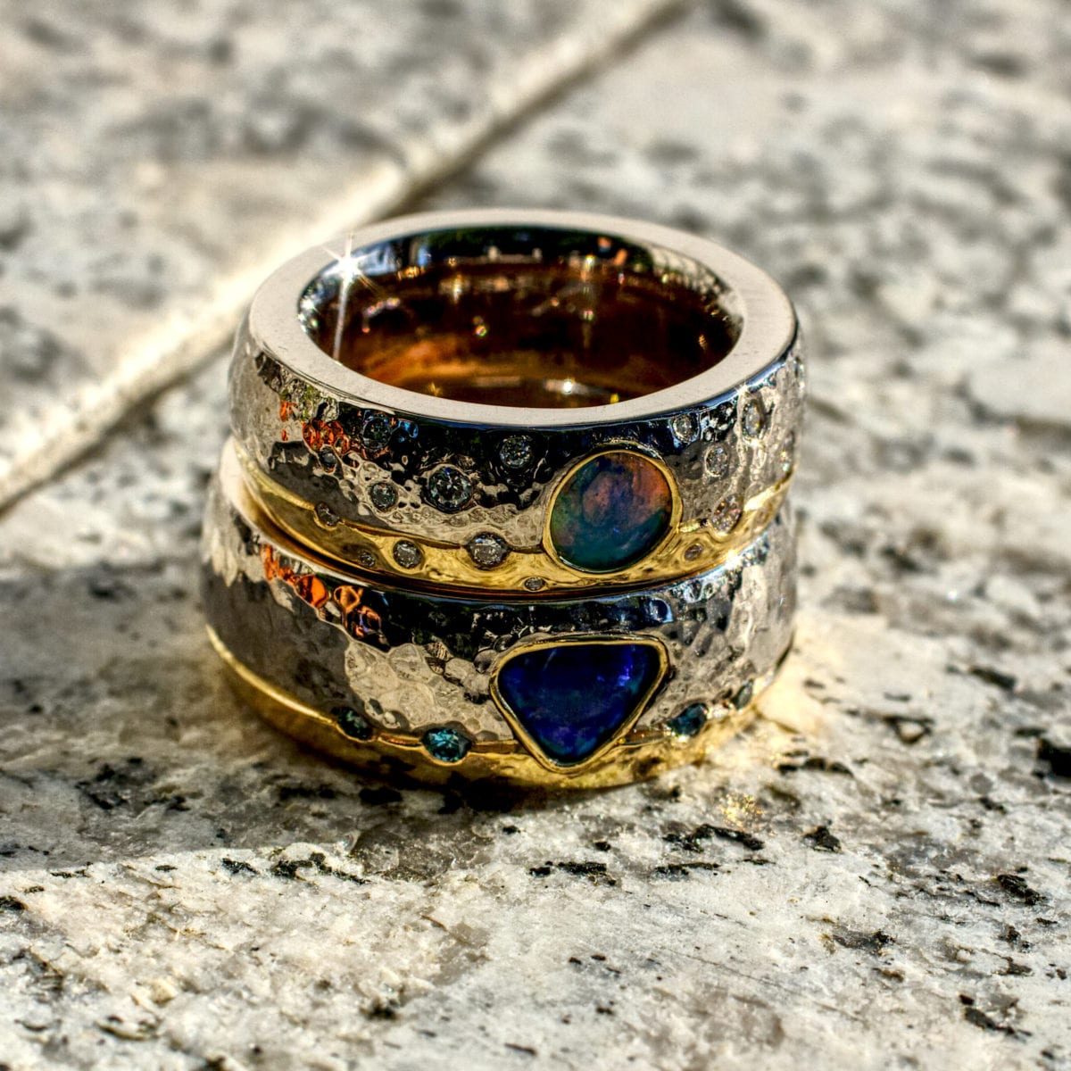 Eheringe mit Opal – Bild 11