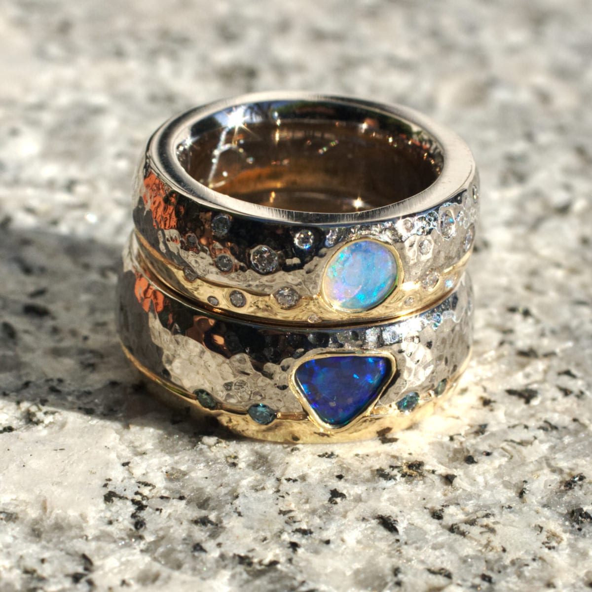 Eheringe mit Opal – Bild 10