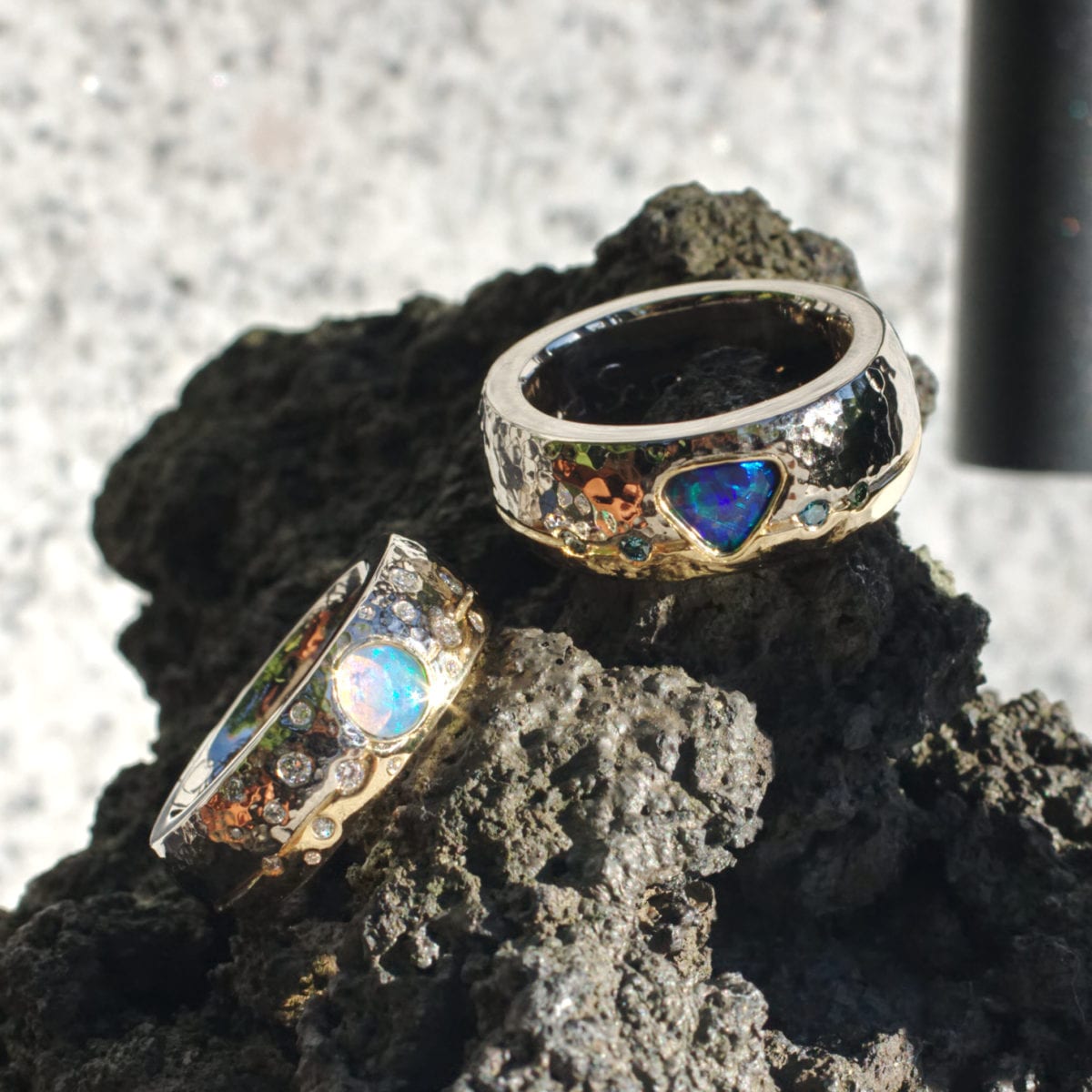 Eheringe mit Opal – Bild 9