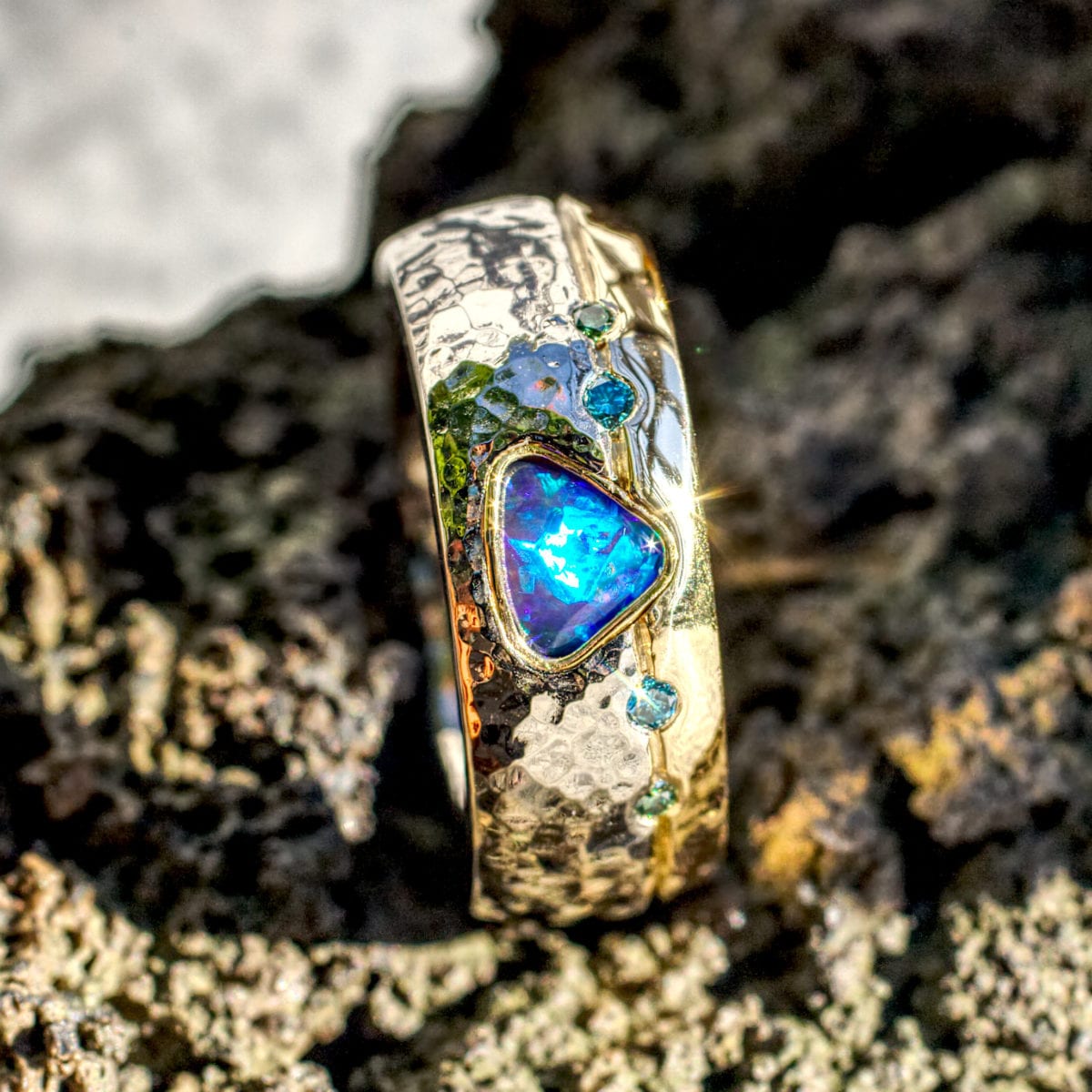 Eheringe mit Opal – Bild 8