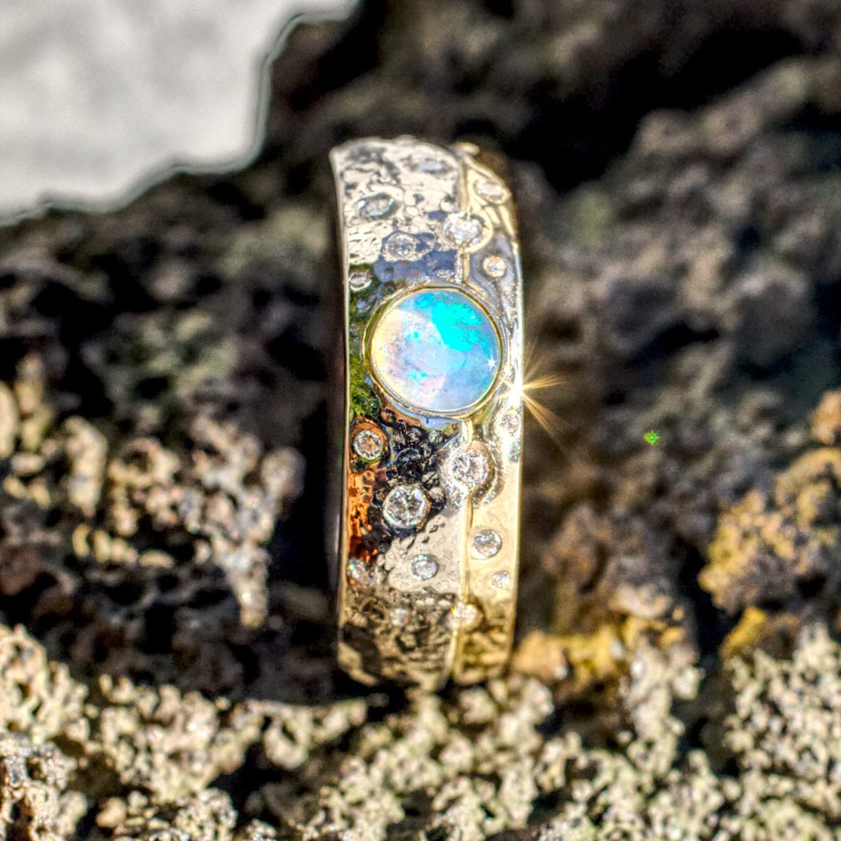 Eheringe mit Opal – Bild 7