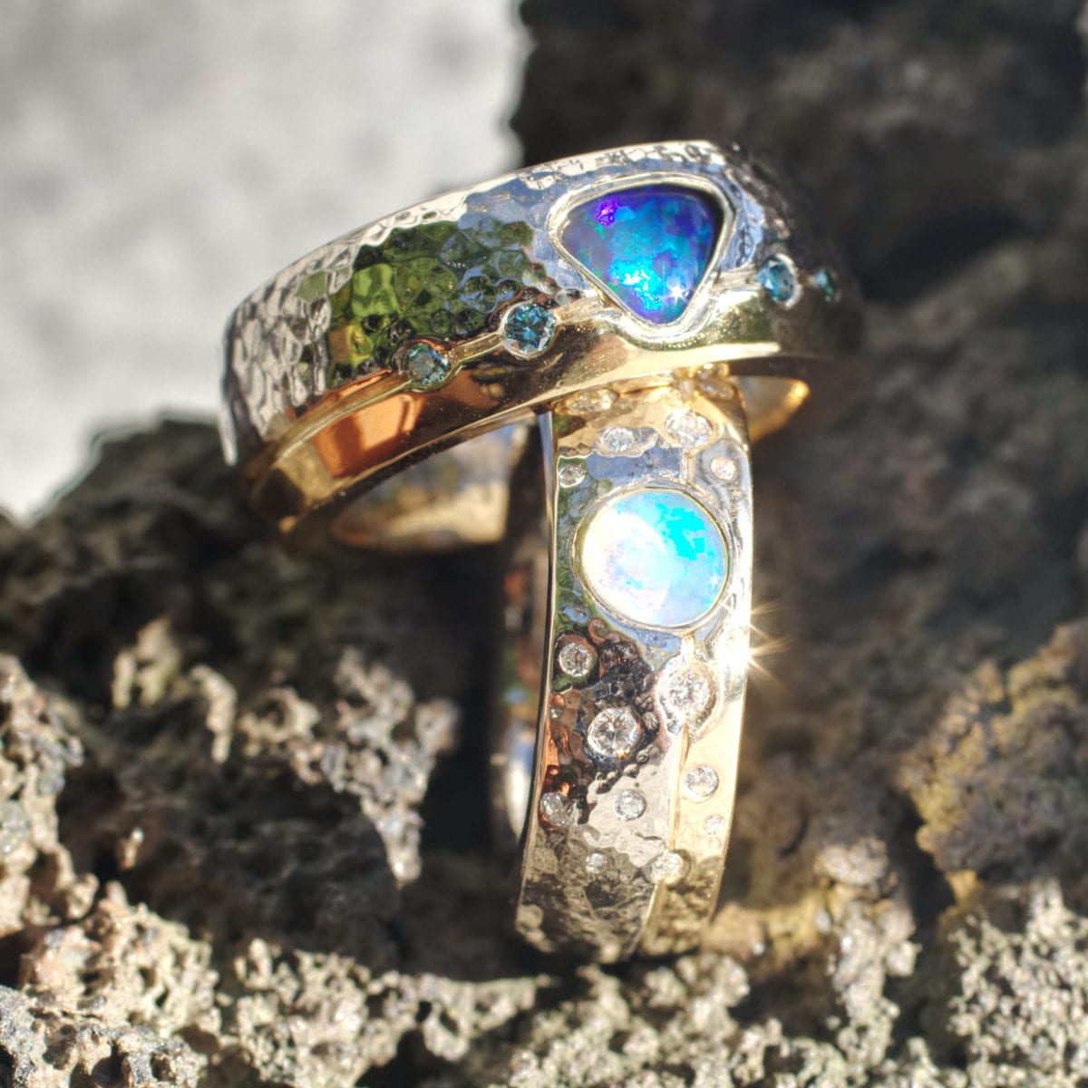 Eheringe mit Opal – Bild 6