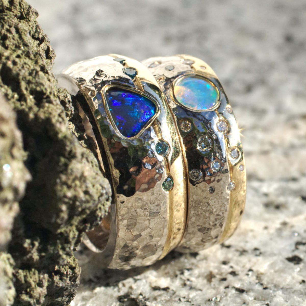 Eheringe mit Opal – Bild 4