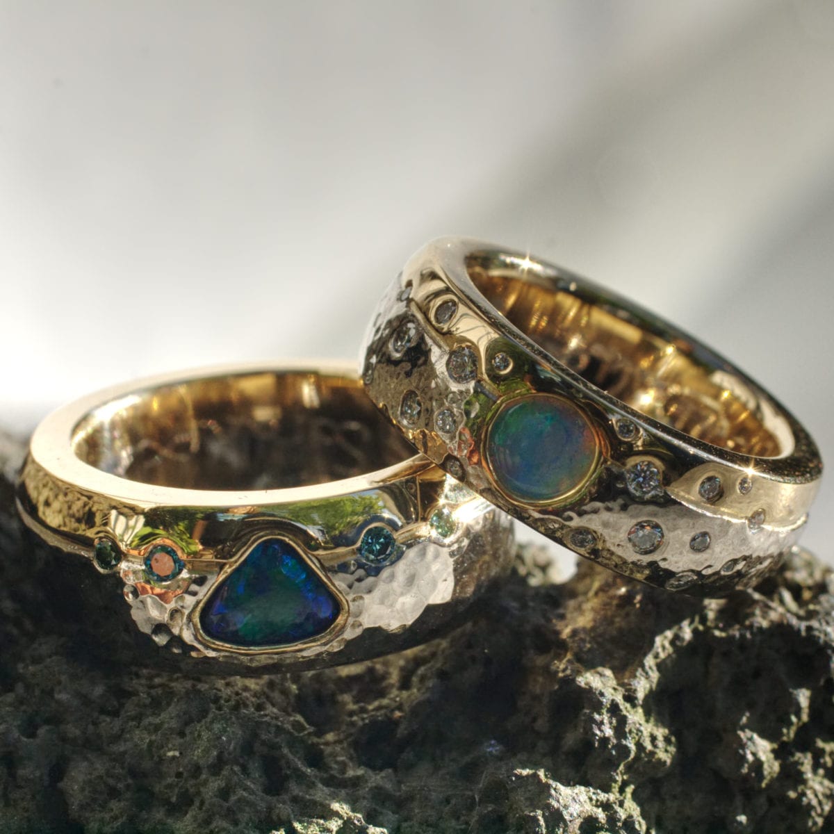 Eheringe mit Opal – Bild 3