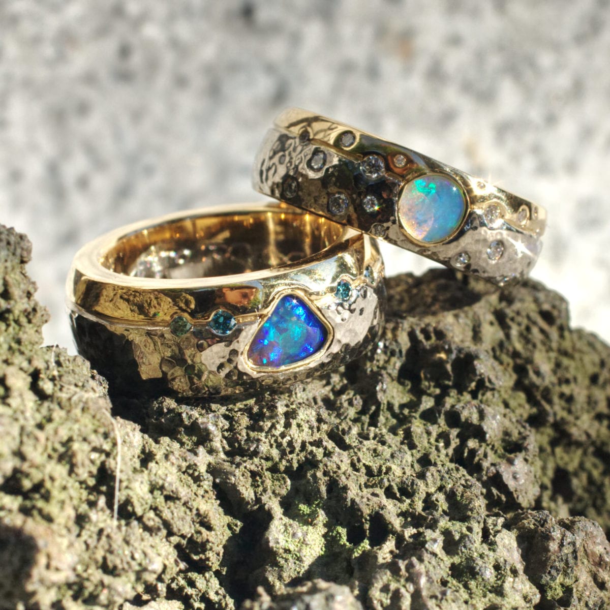 Eheringe mit Opal – Bild 2