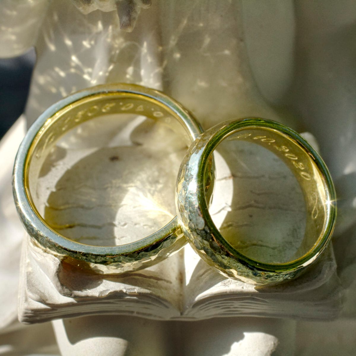 Trauringe Hammerschlag selbstgeschmiedet – Bild 5