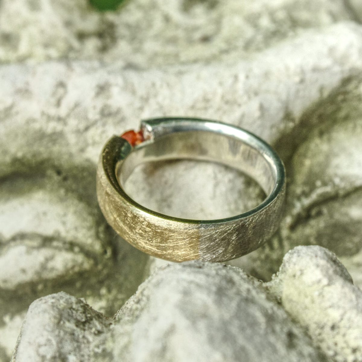 Zweifarbiger Ring Spessartin – Bild 8
