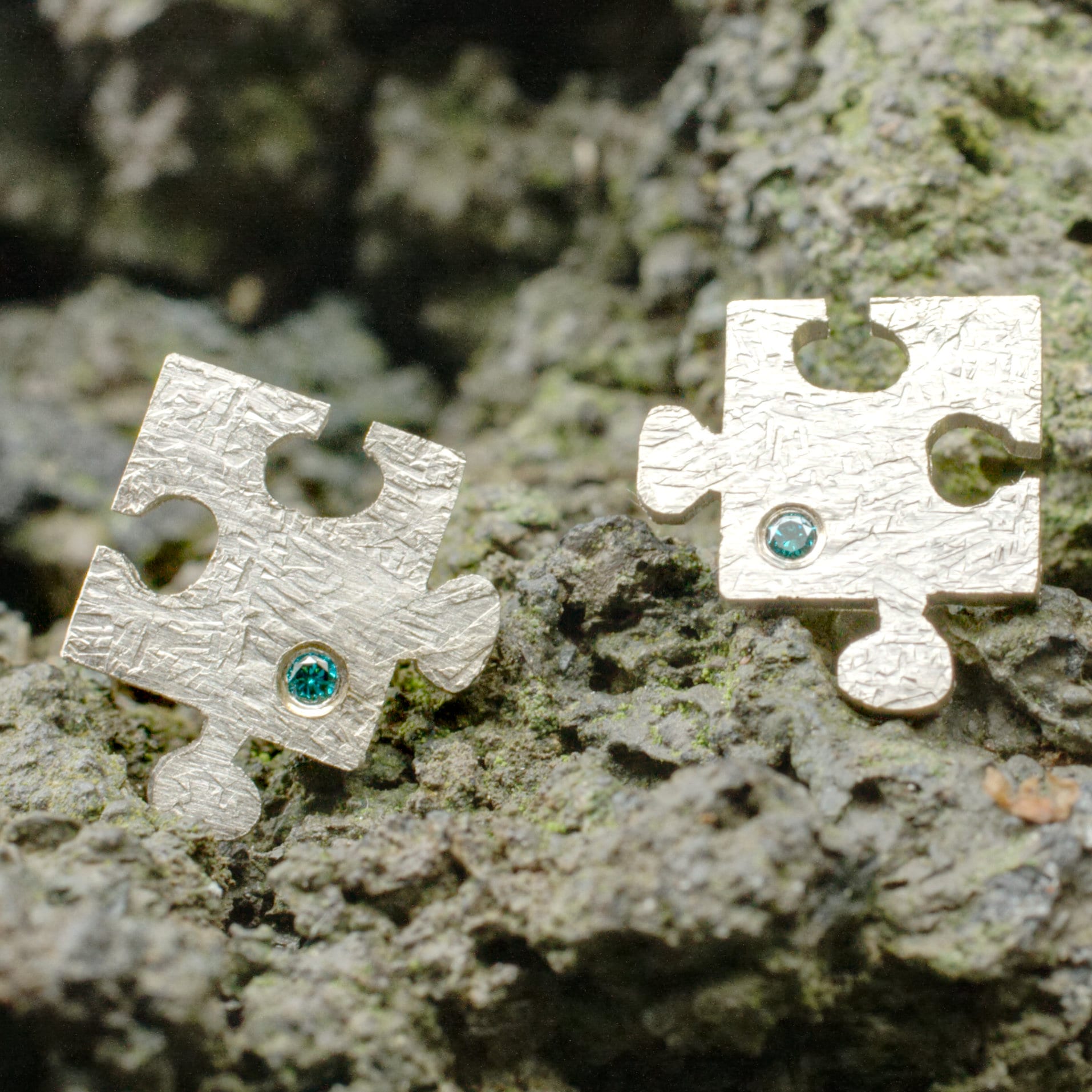 Ohrstecker Puzzleteile – Bild 4