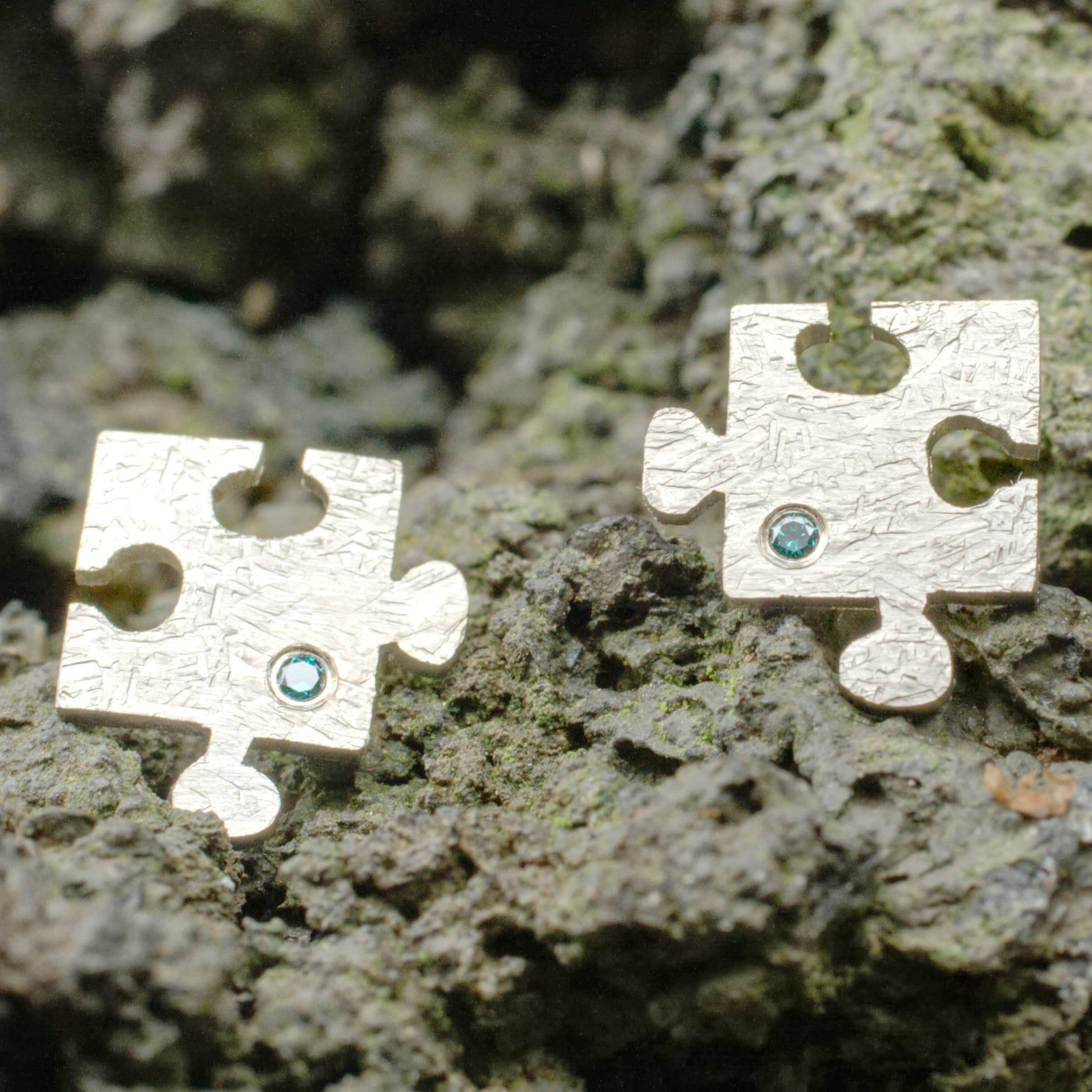 Ohrstecker Puzzleteile – Bild 2