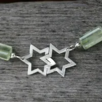 Prehnitkette mit Sternschließe