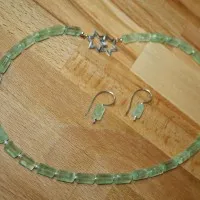 Prehnitkette mit Sternschließe