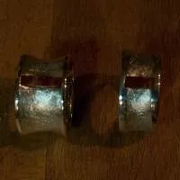 Silberringe mit versteinertem Holz