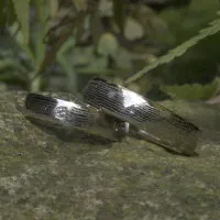 Eheringe Mokumegane Weißgold-Palladium