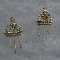 Krönchen Ohrstecker Gelbgold