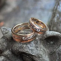 Mokumegane Gold Eheringe Brilliant