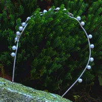 Haarreif/Diadem aus Silber mit Zuchtperlen