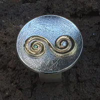 Silberring Doppelspirale