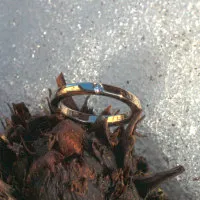 goldener Spannring mit Brillant