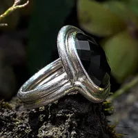 Silberring mit Onyx