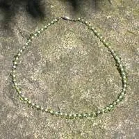 Collier Peridot-Perlen