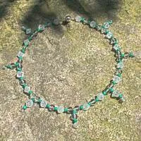 Bergkristall-Malachit Collier