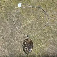 Fuchsschwanz-Kette Silber mit Anhänger Serafinit