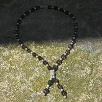 Rauchquarz-Perlen Collier