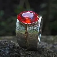 Silberring mit aufgesetztem Erbstück