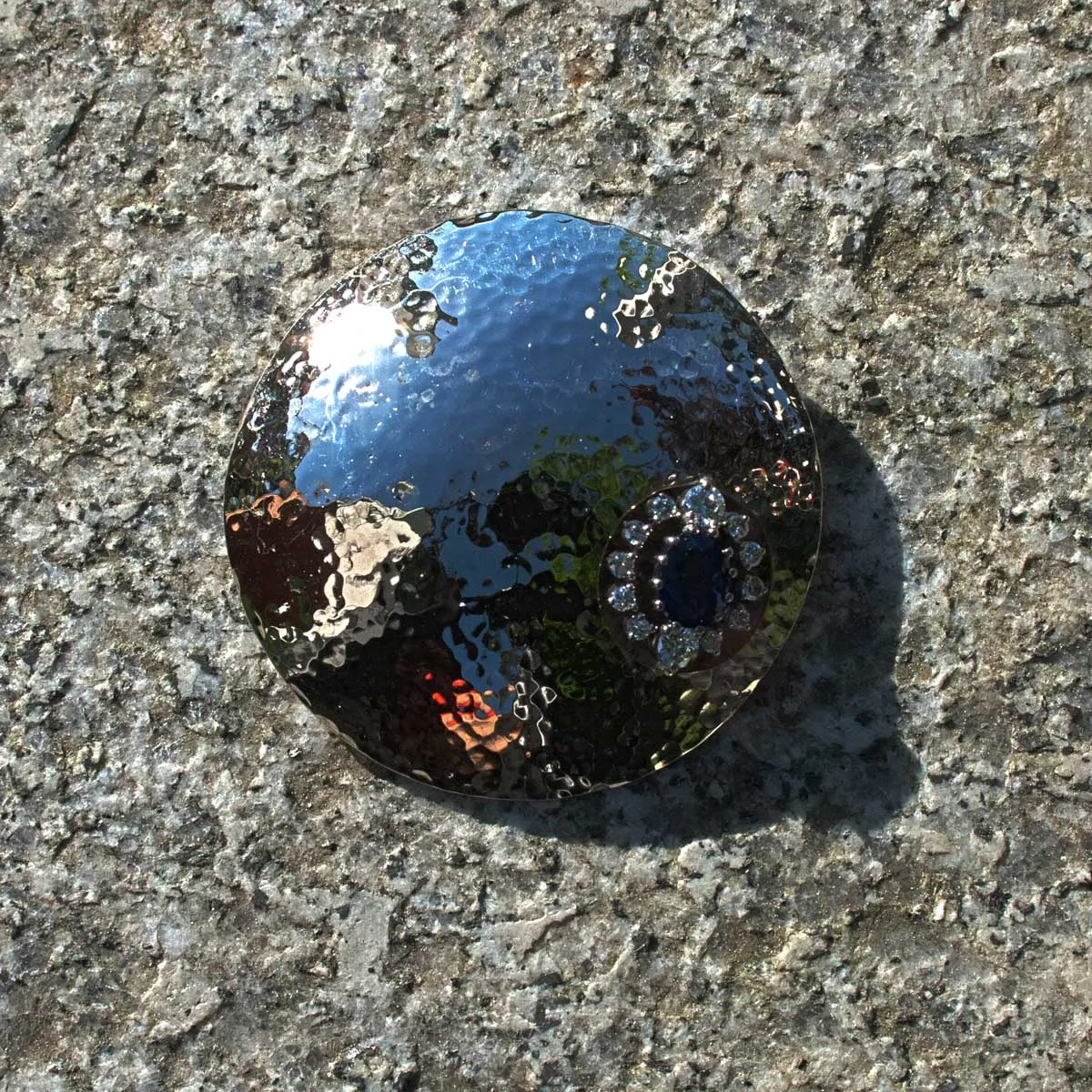 Anhänger Weißgoldscheibe 7 Anhänger Weißgoldscheibe