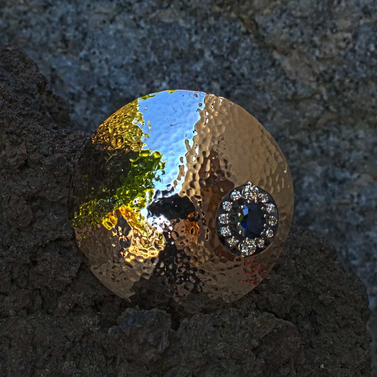 Anhänger Weißgoldscheibe 5 Anhänger Weißgoldscheibe