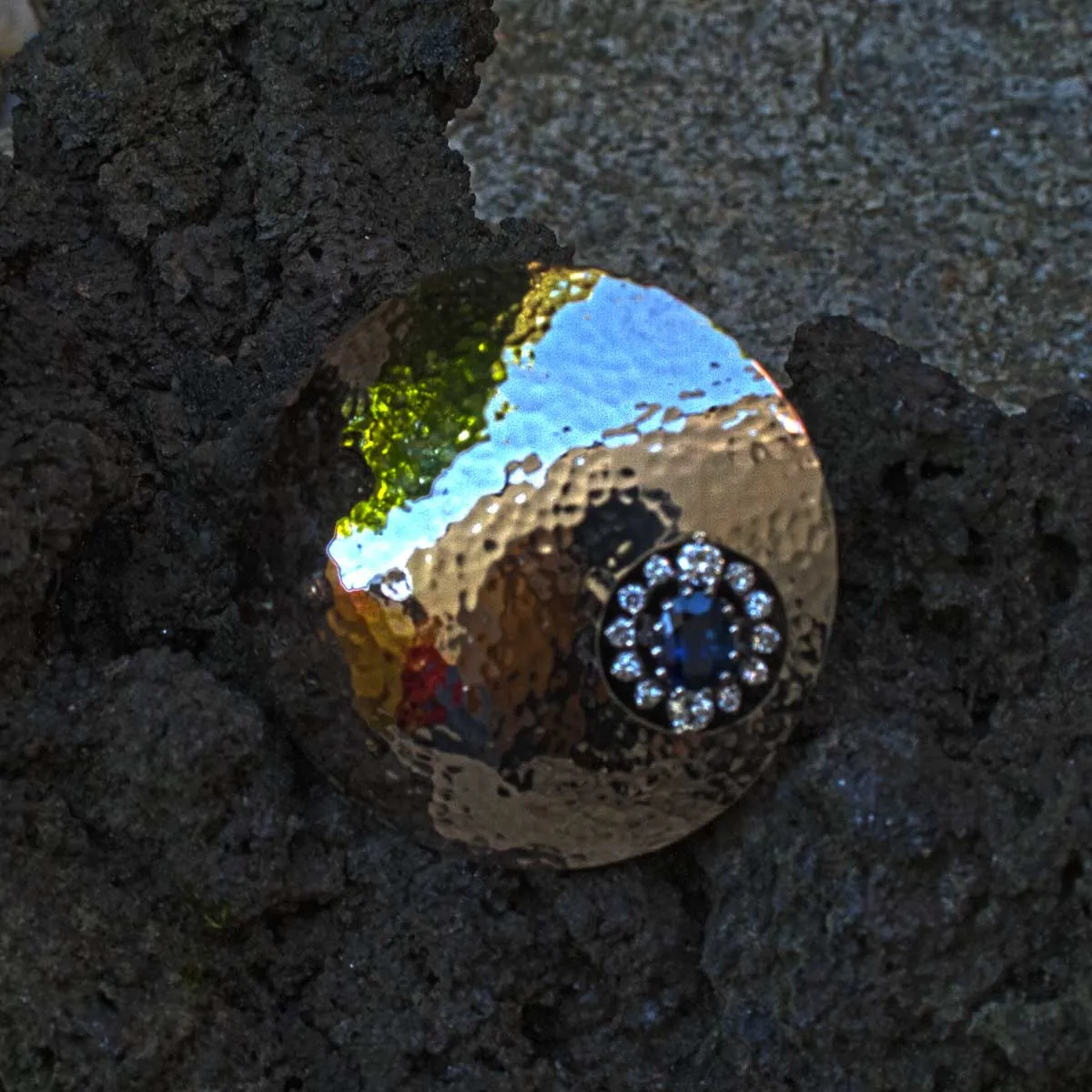 Anhänger Weißgoldscheibe Anhänger Weißgoldscheibe