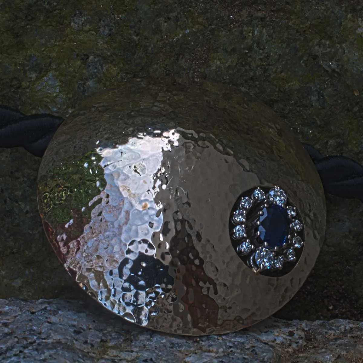 Anhänger Weißgoldscheibe 9 Anhänger Weißgoldscheibe