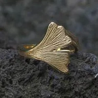 Ginkoblatt Gelbgold