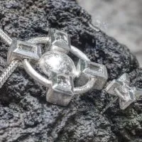 Kreuz Bergkristall Anhänger