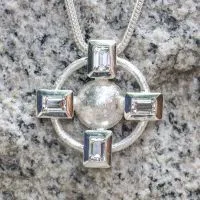 Kreuz Bergkristall Anhänger