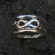 Unendlichkeitsring Silber und Gold