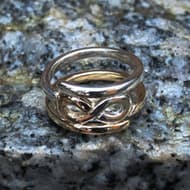 Unendlichkeitsring Silber und Gold