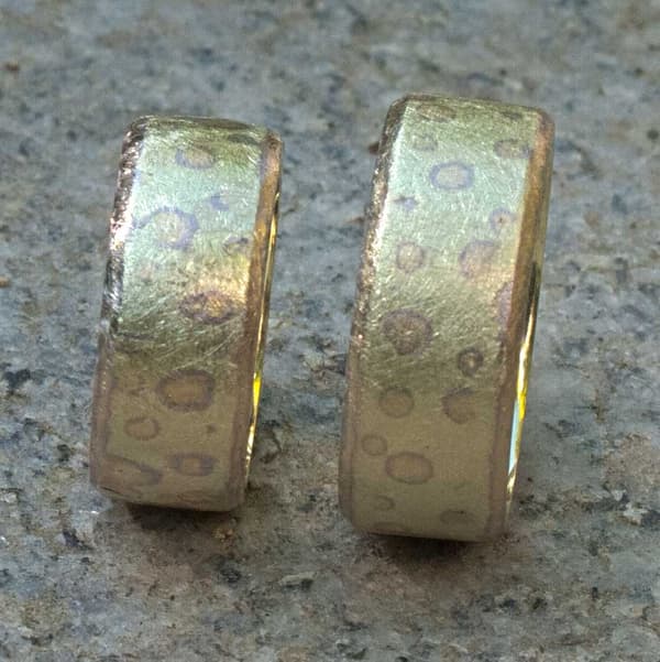 Mokumegane Ringe dreifarbig getupft