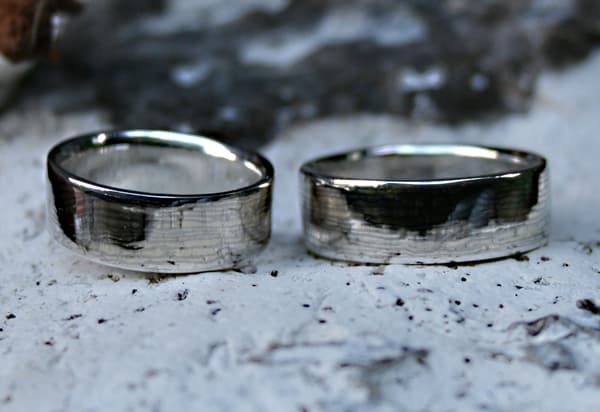 Mokumegane Ringe dreifarbig gestreift
