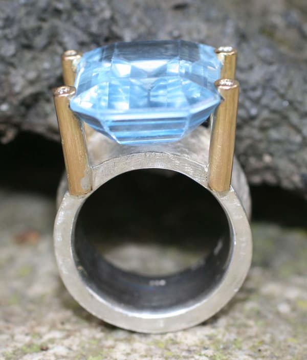 Silberring mit Blautopas