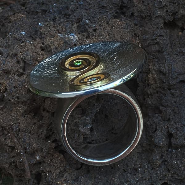 Silberring Doppelspirale