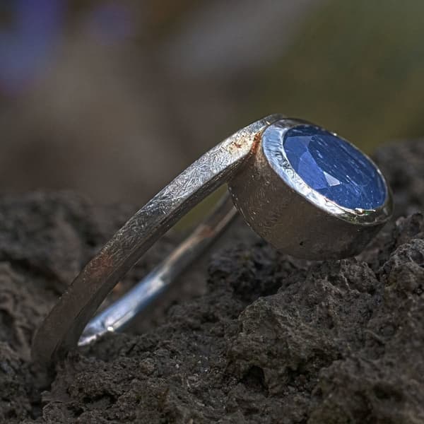 Silberring Saphir