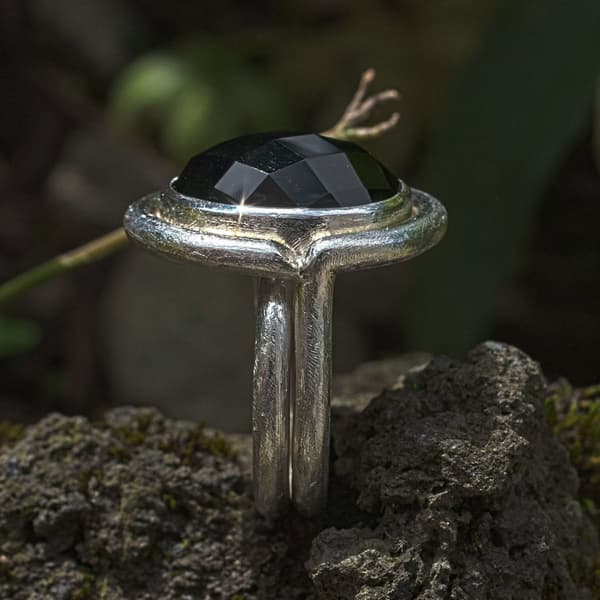 Silberring mit Onyx