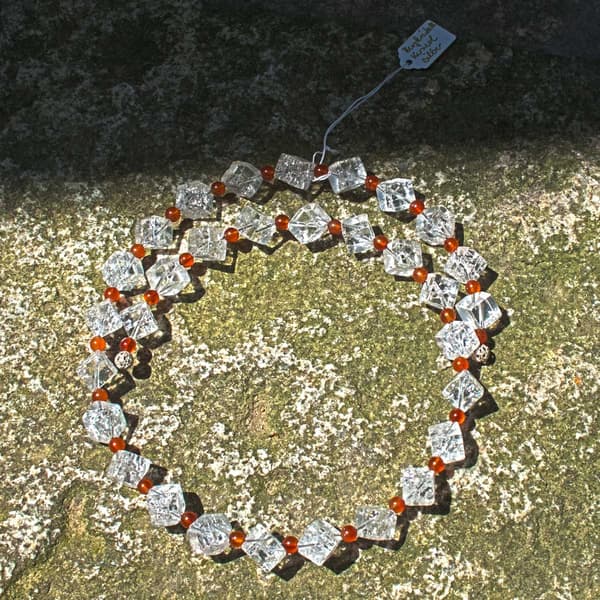 Bergkristall-Karneol Collier