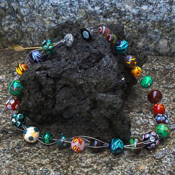 Collier aus Muranoglas-Perlen