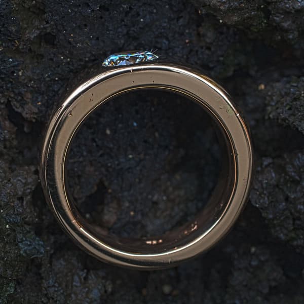 Gelbgoldring mit Brillant