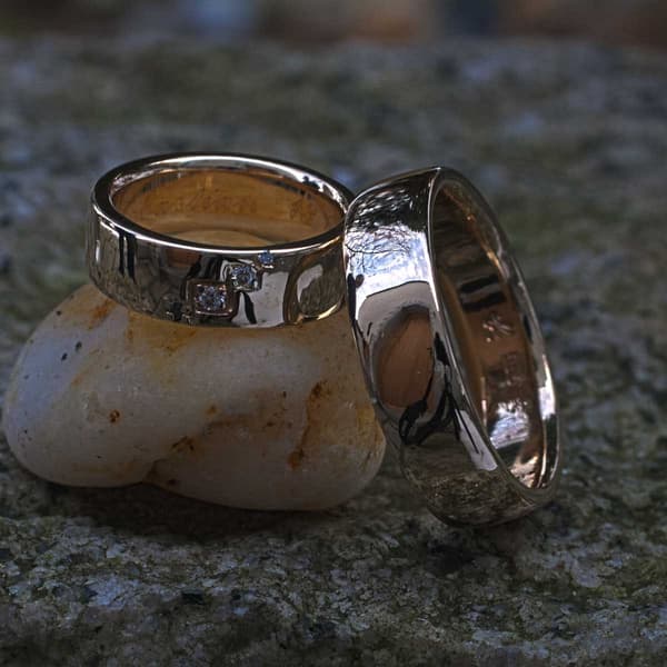 Trauringe Gelbgold mit Brillanten